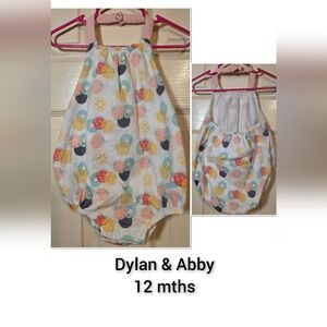 Dylan & Abby Colorful Fruit Print Romper